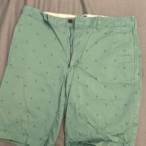 J. Crew Teal Anchor Print Men's Shorts